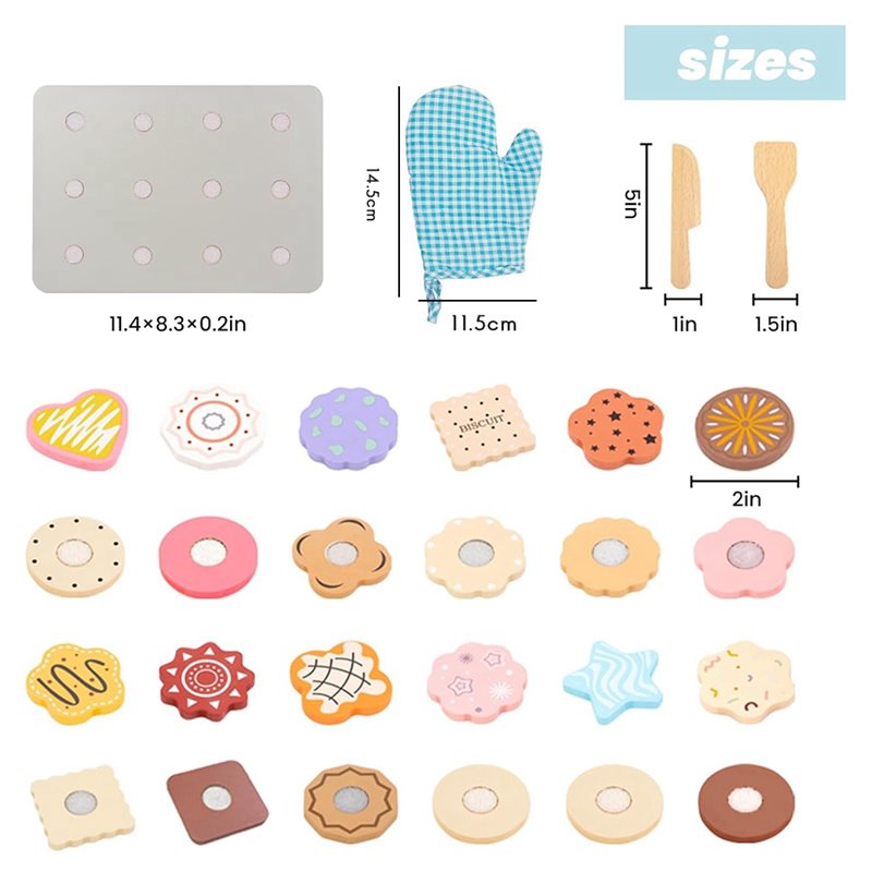 WOWFU-Set di biscotti in legno - Kitchen Kids Baking Set recensione e prezzo